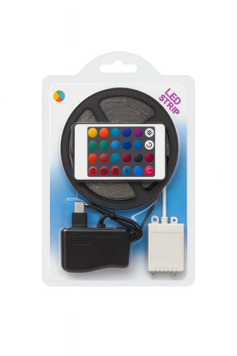 Banda LED RGB 5m cu telecomanda si alimentator [1]