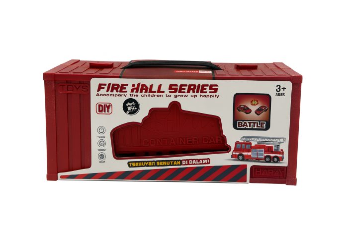 Set Jucarie Pompieri Fire Hall Series – Container Car, 23x10 cm, pentru copii 3+ [1]