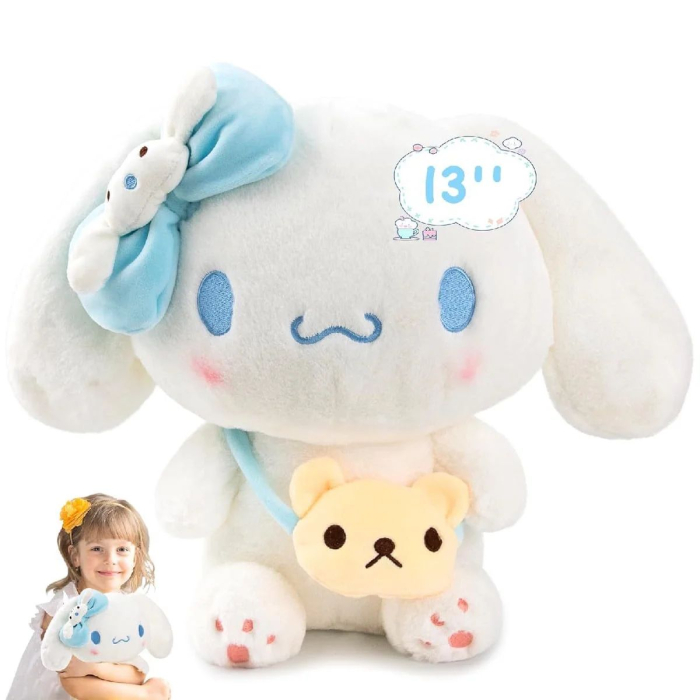 Plus Catelus Kawaii 35 cm cu Gentuta Ursulet – Jucarie Pufoasa, Cadou Adorabil [2]