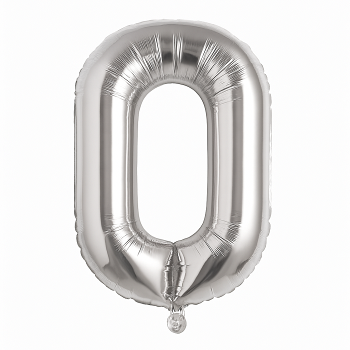 Balon folie litera O argintiu, 35 cm, decor petreceri si aniversari, 1 buc [1]