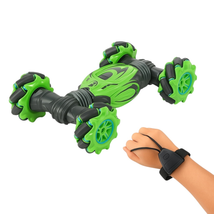 Masina Acrobatica Champions 47 cm, 4x4, Rotire 360°, Off-Road, Verde [1]