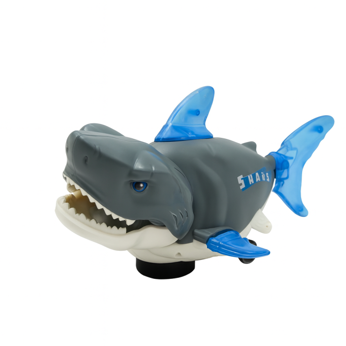 Rechin Jucarie cu Muzica, Lumini si Coada Rotativa – Model Interactiv 22x10 cm [2]