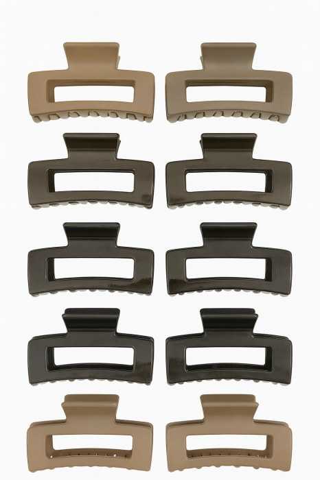 Set 12 Cleme Par 13cm Matte Neutre – Accesorii Rezistente pentru Păr Lung [1]