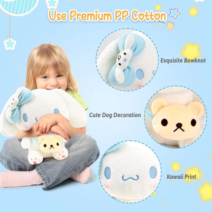 Plus Catelus Kawaii 35 cm cu Gentuta Ursulet – Jucarie Pufoasa, Cadou Adorabil [3]
