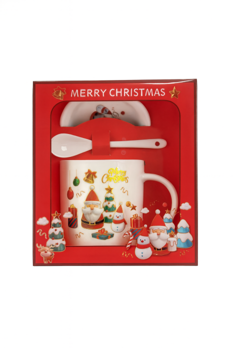 Set Cana Craciun cu Lingurita si Farfurioara – Merry Christmas Gift Box [2]