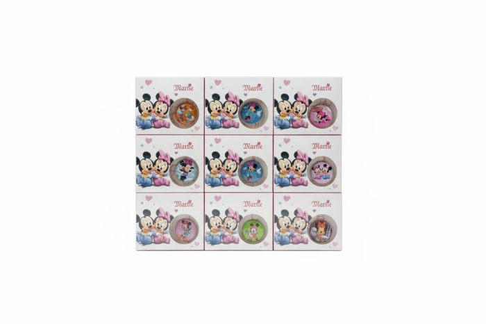 Set 27 Insigne Martisor Copii, Martisor Tip Insigna cu Snur Alb-Rosu, Cutie 7x1x9 cm [2]