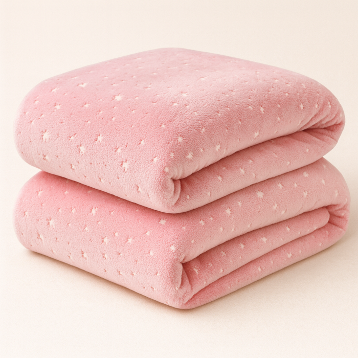 Patura Cocolino Fosforescenta Roz 200x230 cm, 1 KG – Model Stelute Glow [3]