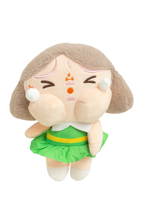 Papusa Plus Tristuta cu Rochita Verde 20 cm – Jucarie Kawaii Emo Cute [1]