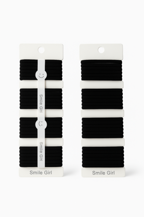 Set 12 elastice par negre, rezistente, 6 elastice pe card, pentru uz zilnic [2]