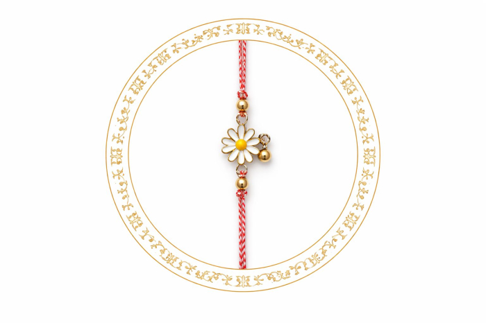 Set 12 bratari martisor cu simbol margareta si snur rosu alb, ambalate individual [4]