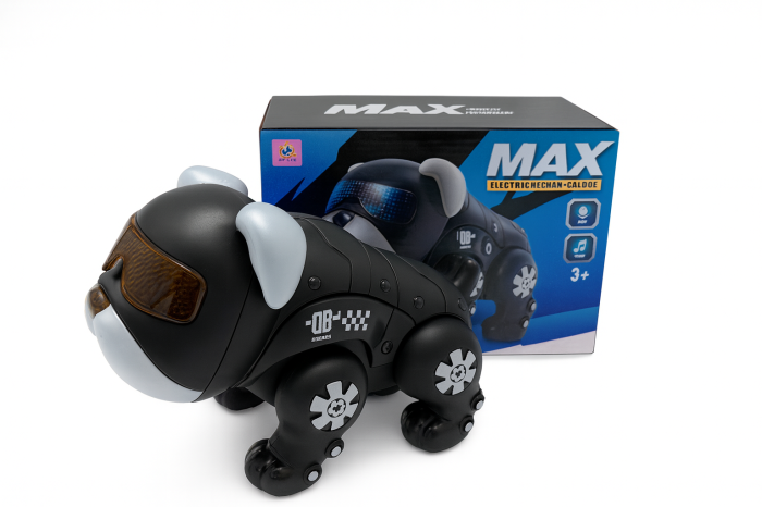 Caine Robot MAX 20x15 cm – Jucarie Interactiva cu Miscare, Lumini si Sunete, Functioneaza pe Baterii [1]
