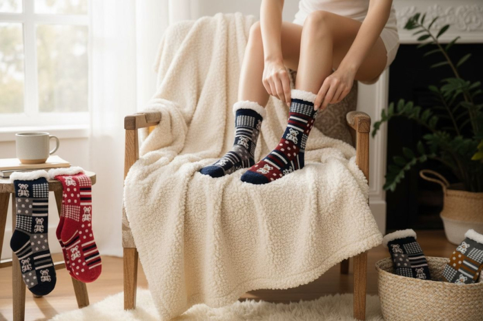 Sosete imblanite pentru femei – moi, calduroase si confortabile, culori diverse [2]