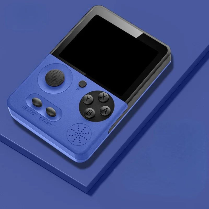 Consola portabila T3 cu 500 jocuri retro, ecran 3.5 inch, model albastru, 13.5x9.5x5cm [2]