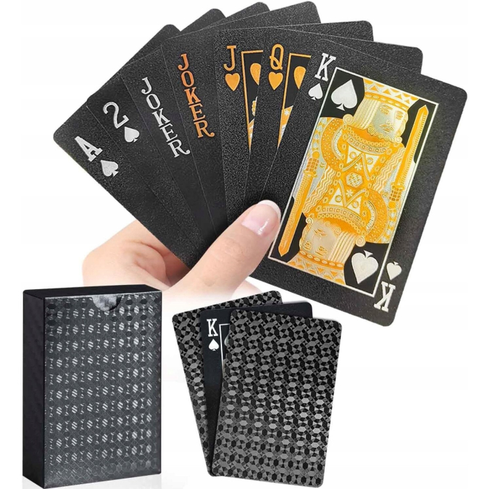 Carti de Joc Negre Premium cu Elemente Aurii si Cutie Luxury – Poker Edition [2]