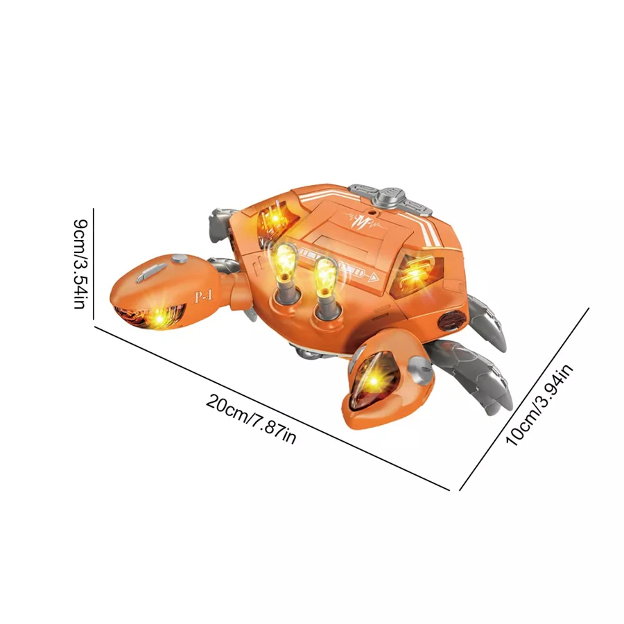 Crab Robot Interactiv cu Lumini si Muzica – Mecha Crab, 20x10x9 cm [2]