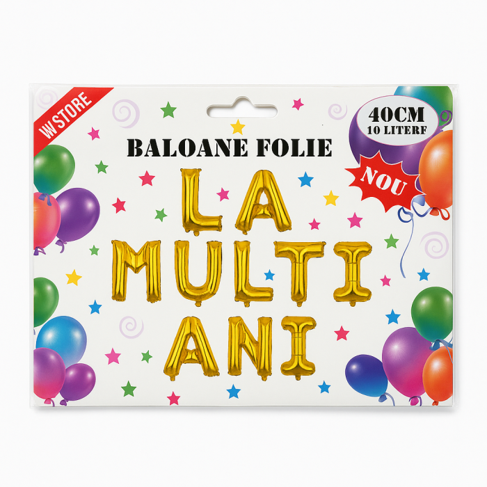 Set baloane latex 9 buc, 30 cm, multicolor cu confetti, accesorii incluse [2]