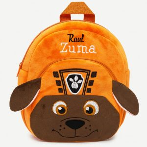 Rucsac plus copii 23x23 cm Zuma, model catel portocaliu, moale, ideal gradinita si cadouri [2]