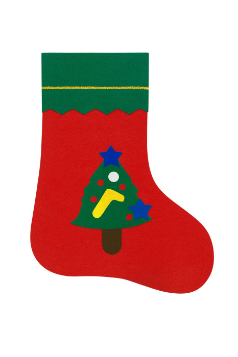 Soseta Mos Nicolae modele mixte rosu verde – om de zapada, mos craciun, brad [4]