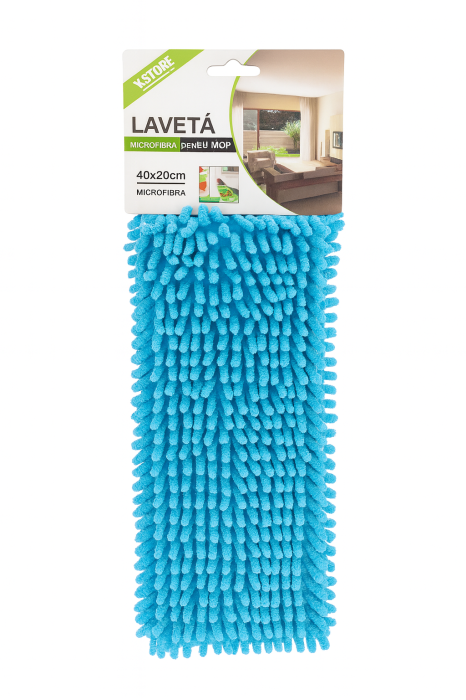 Laveta Microfibra pentru Mop 40x20 cm, Ultra Absorbanta, Albastru [1]