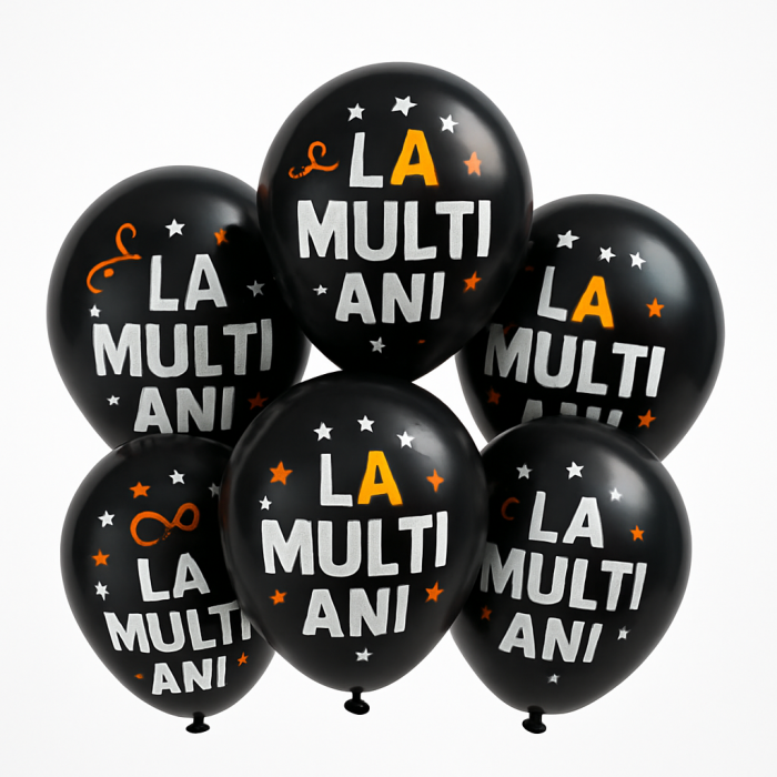 Set baloane latex 30cm LA MULTI ANI, negre, 6 buc [1]