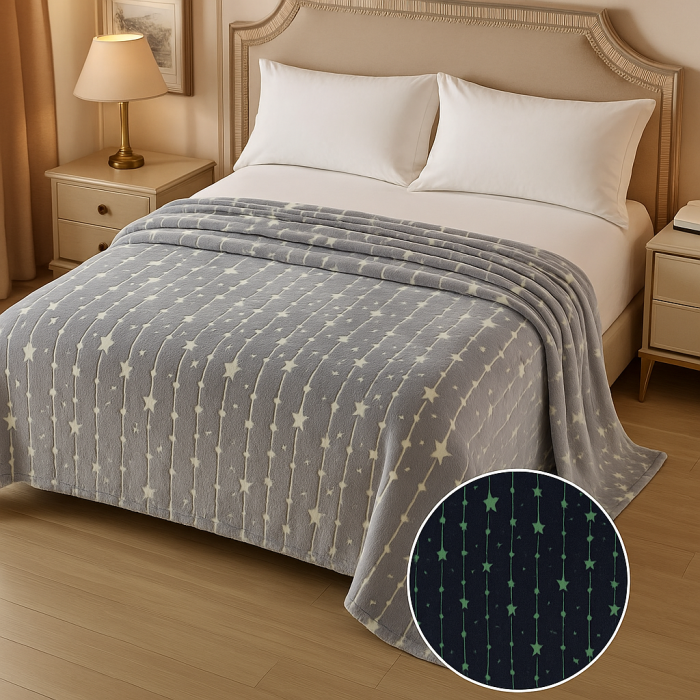 Patura Cocolino 200x230 cm – Model Stele Fosforescente, Pufoasa si Calduroasa [1]