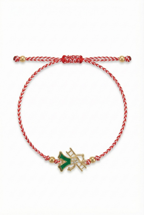 Set 12 Bratari Martisor Cosar Norocos cu Scara, Snur  Reglabil, 20x11 cm [2]