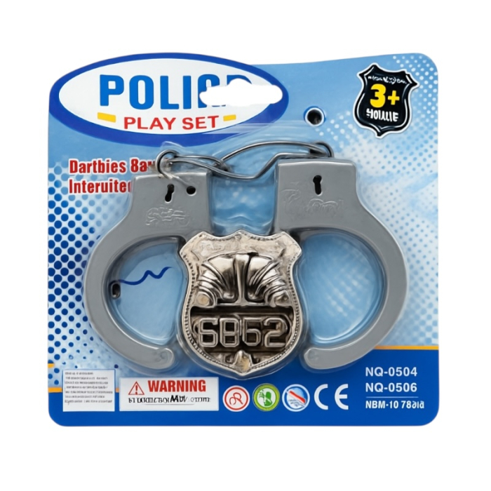 Set Catuse Jucarie cu Insigna Politie – 16x16 cm [2]