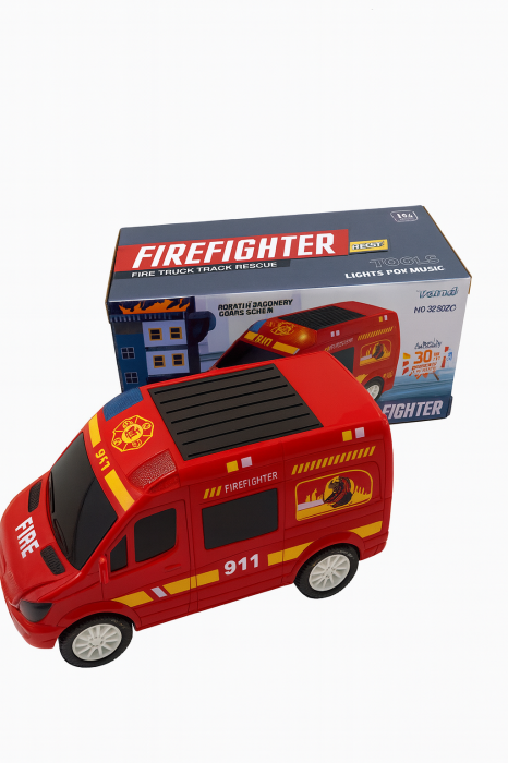 Masina Pompieri Firefighter – 18.5x10 cm, Lumini, Sunete si Miscarе [1]