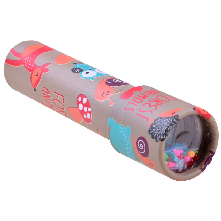 Set de 12 Kaleidoscop pentru copii – modele animale & unicorn, culori mixte [4]