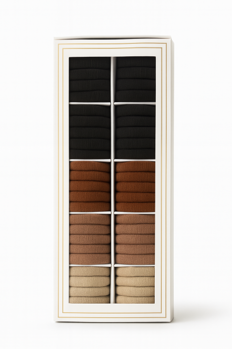 Set 100 elastice par fara metal, culori naturale, elastice groase si rezistente [1]