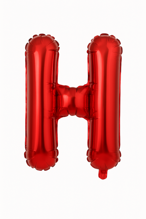 Balon folie litera H rosu 35 cm, decor aniversari si petreceri, 1 buc [1]