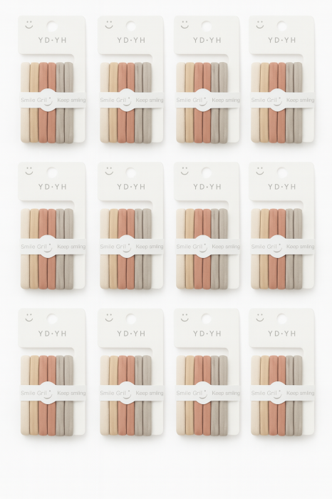 Set 12 carduri elastice par nude, 6 pe card, elastice moi si rezistente [3]