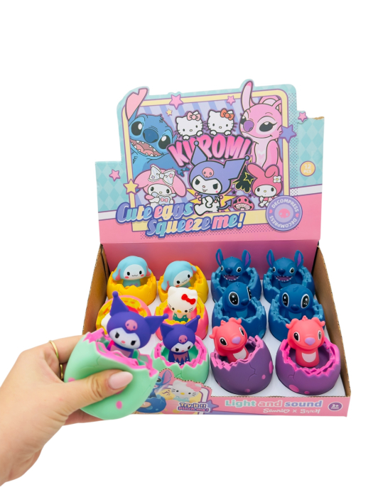 Set 12 oua antistres cu lumini si sunet – jucarii saltarete colorate [1]