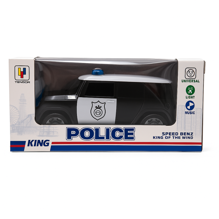 Masina Politie Jucarie – 23x12.5 cm, lumini, sunete, pe baterii, se misca [1]