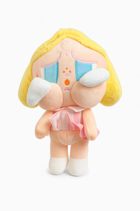 Papusa Plus Tristuta cu Rochita Roz 20 cm – Jucarie Kawaii Emotion Cute [2]