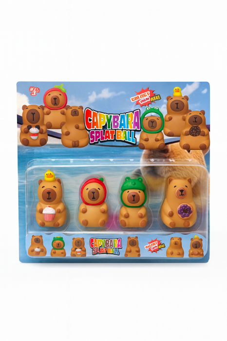 Set 4 Figurine Capybara Splat – Jucarii moi, haioase si colorate – 30x25 cm [2]