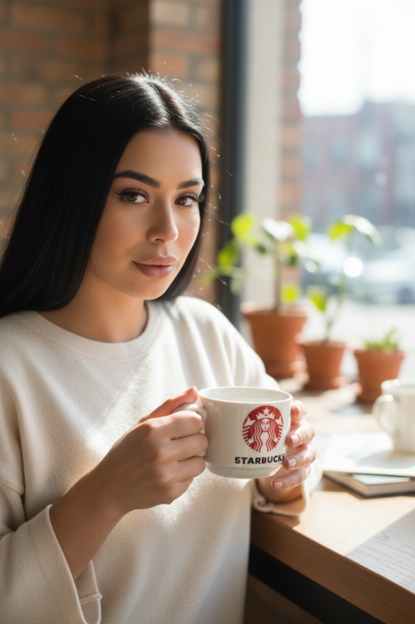 Set 4 Cani Ceramice cu Suport Metalic – Model Colorat, Design Modern [3]