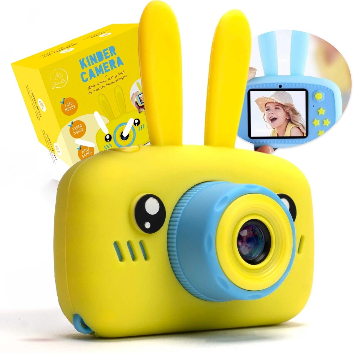 Camera Foto pentru Copii cu Ecran, Video, Jocuri si Design Iepuras, Jucarie Educativa [2]