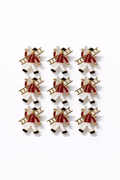 Set 12 brose martisor cosar norocos cu scara 15x9cm [2]