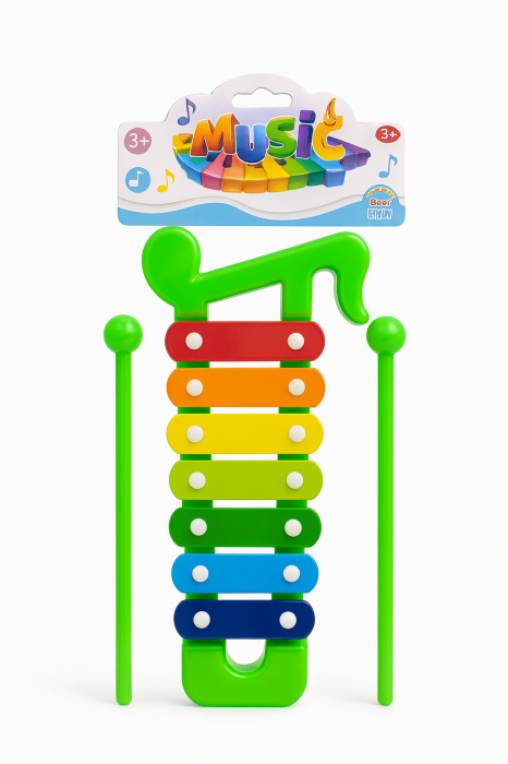 Xilofon Muzical Colorat pentru Copii – 25 cm, cu Bete Incluse [1]
