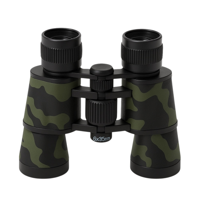 Binoclu pentru Copii 6x35 mm, Model Camuflaj, Jucarie Educativa pentru Explorare [2]