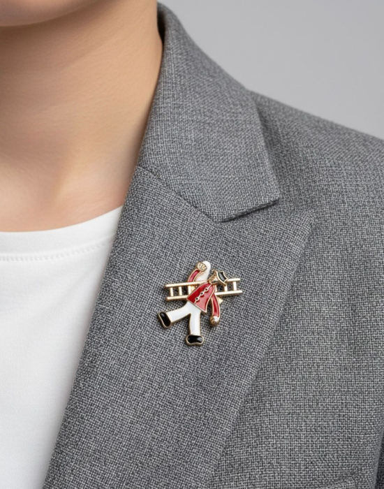 Set 12 brose martisor cosar norocos cu scara 15x9cm [3]