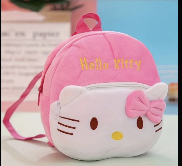 Rucsac Plus Roz pentru Copii – Ghiozdan Pufos cu Fetita Pisicuta [4]