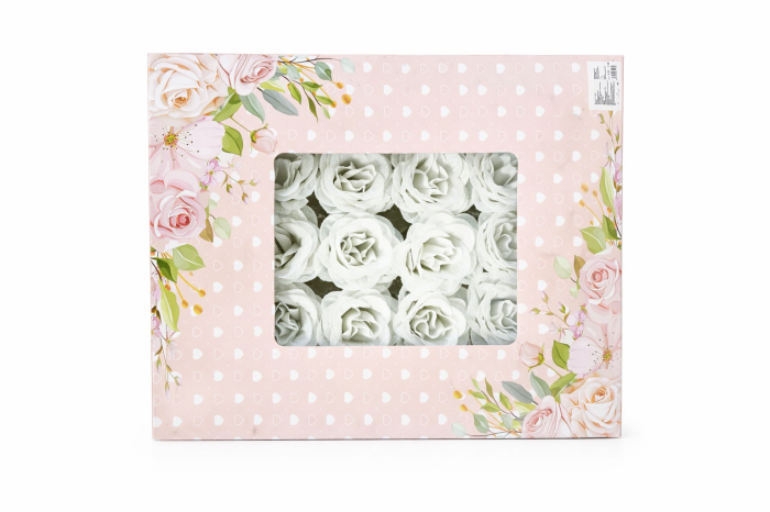 Set 30 Trandafiri Artificiali cu Sclipici Alb, Decor Floral Premium [2]