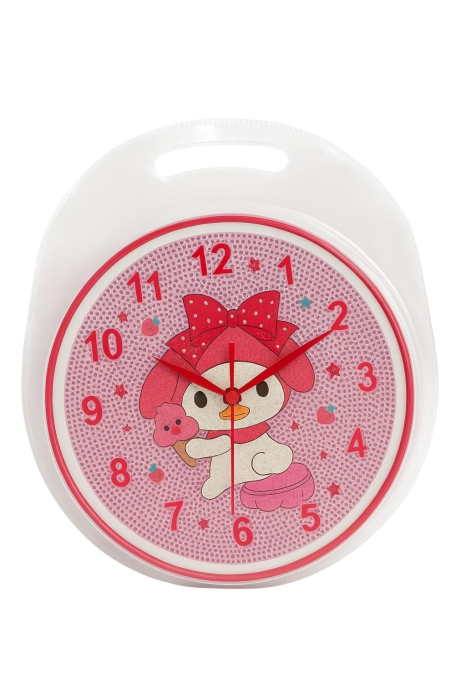 Ceas de Perete Roz cu Personaj Dragalas pentru Copii – Decor si DIY cu Pietre [2]