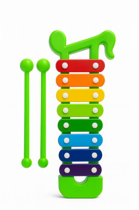 Xilofon Muzical Colorat pentru Copii – 25 cm, cu Bete Incluse [2]