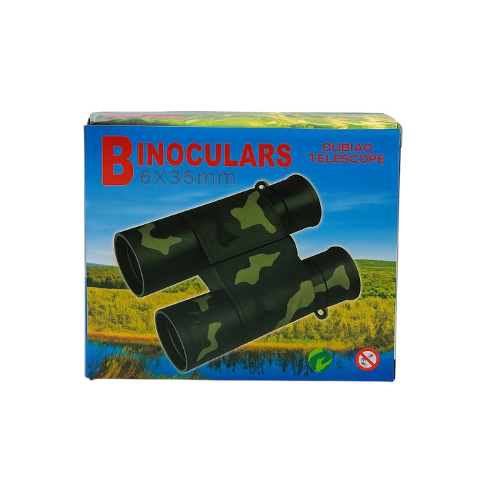 Binoclu pentru Copii 6x35 mm, Model Camuflaj, Jucarie Educativa pentru Explorare [3]