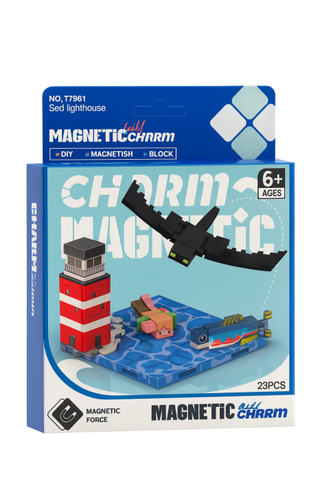 Set Magnetic Blocuri – Far si Creaturi, 23 Piese, 17 x 13 cm [1]