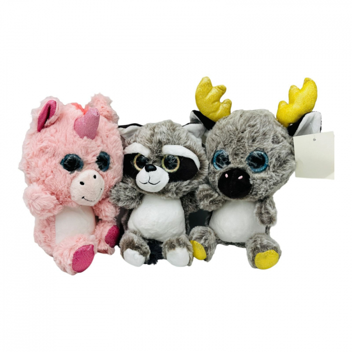 Animalut din plus Adorabil, ochisori cu sclipici, 6 modele, 25cm, +3ani  [3]