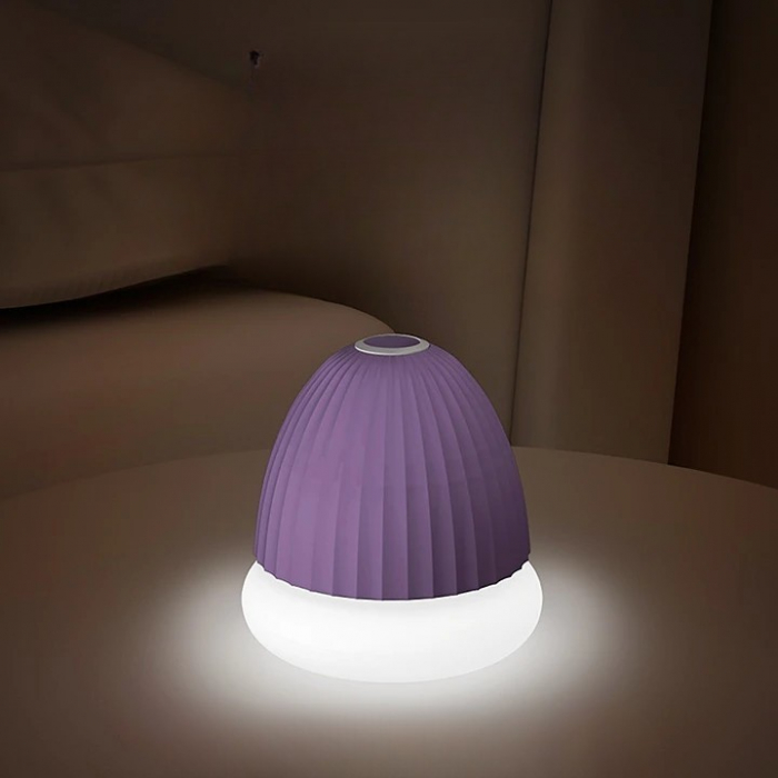 Aparat de Scame 2 in 1, , Curatare Haine si Lampa de Veghe, 3 Trepte, Incarcare Tip C, 4 W, 9 x 10 cm, Mov [4]